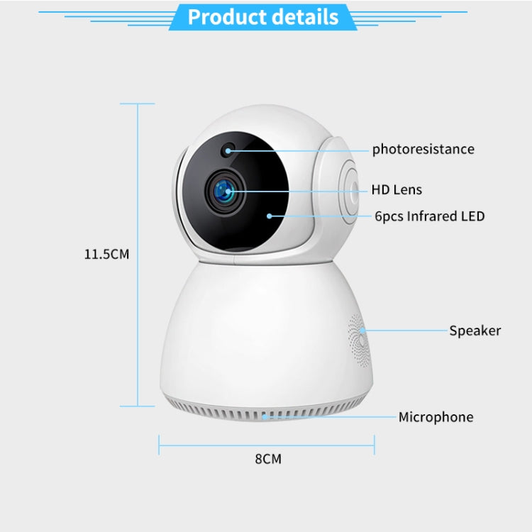 YT24 V380 1.0MP Pan-tilt IP Camera WiFi Smart Security Camera, Support TF Card / Two-way Audio / Motion Detection / Night Vision, YT24 1.0MP YT24 V380 1.0MP Pan-tilt IP Camera WiFi Smart Security Camera, Support TF Card / Two-way Audio / Motion Detection / Night Vision, YT24 1.0MP